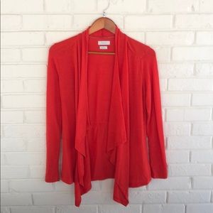 Van Heusen Bright Orange Open Fly Away Cardigan M